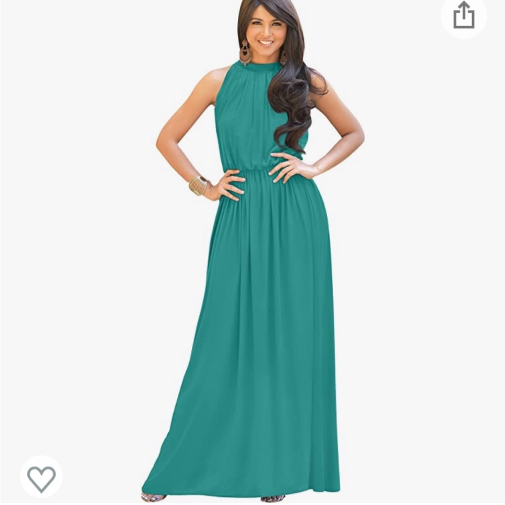 Turquoise long dress